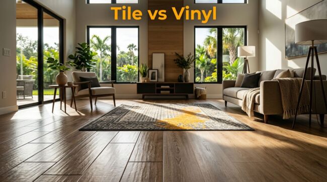 Wood-Look Tile vs Luxury Vinyl Plank in Florida Homes
